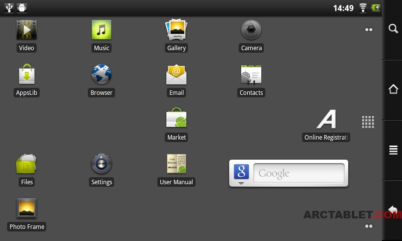 area on your Archos Gen8.