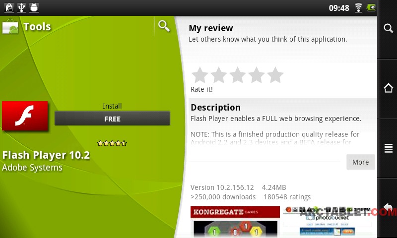adobe flash player android 2.2