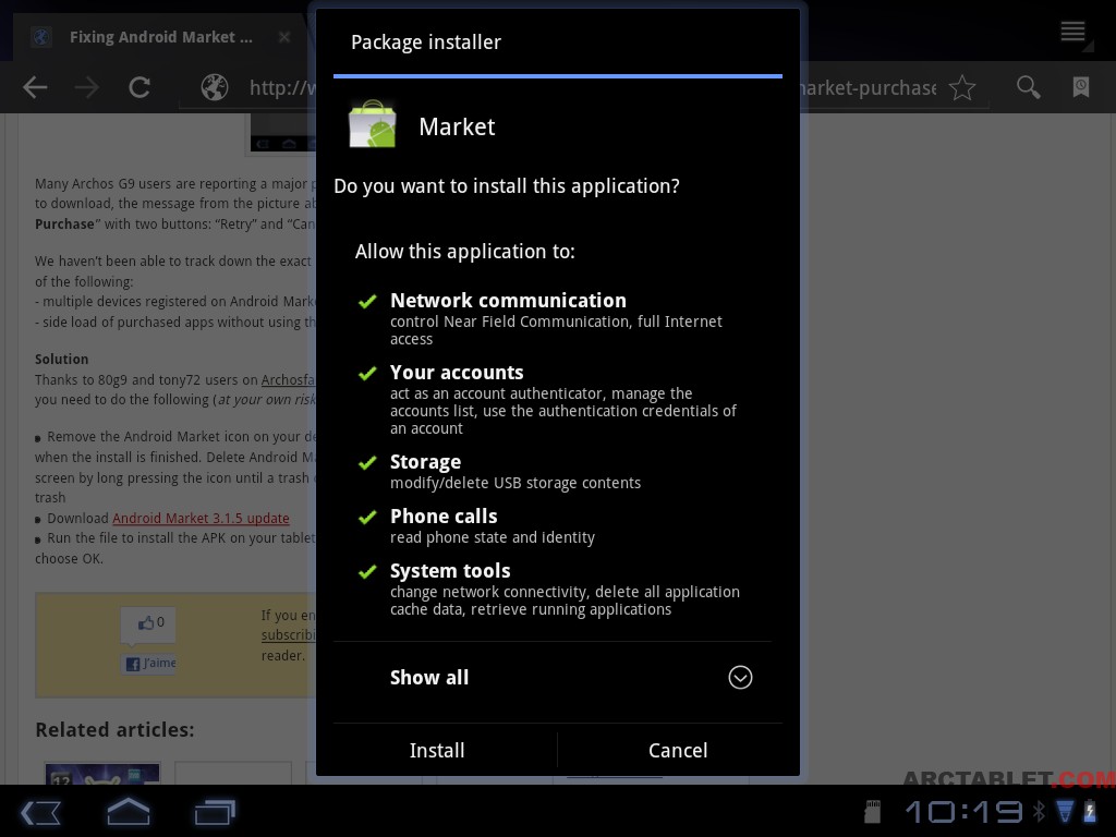how to install google market on archos 5 250gb how to install google market on archos 5 250gb
